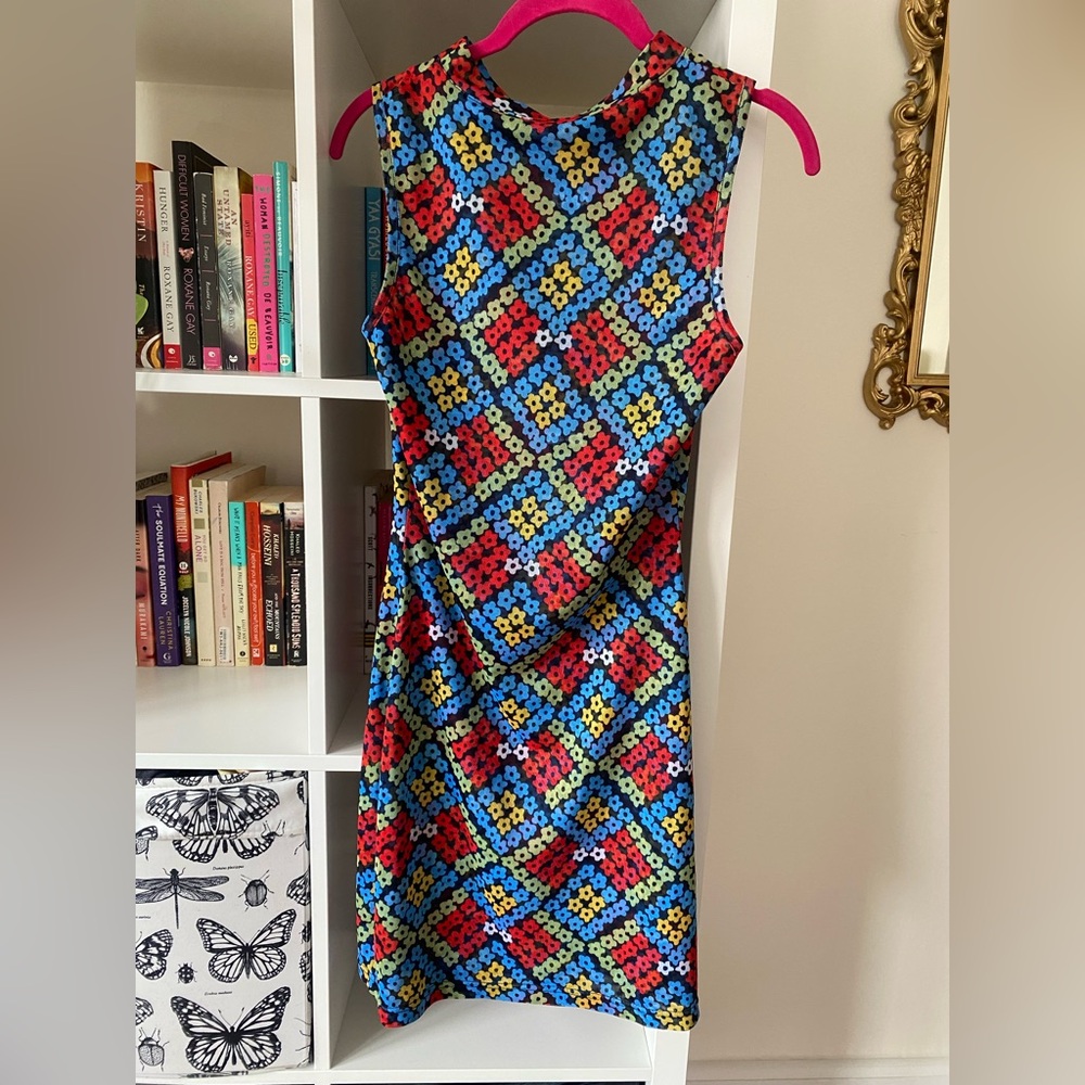 FBC OOK Floral Plaid Mesh Mini Dress Sample